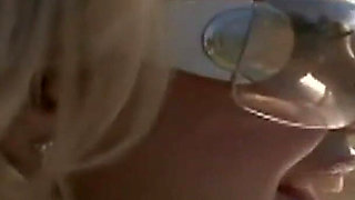 Blonde babes with sex toys in a hot threesome