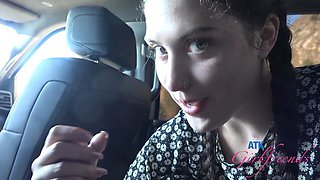 Public sex in car with Daydream Daisy Bj and fucking on a beach day by ATK Girlfriends: Porn