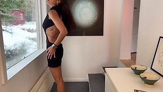 Super-fucking-hot wifey getting shaft after pleading before a soiree