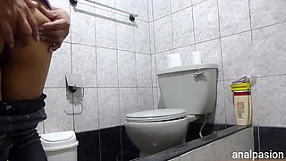 Ali Precio Stepsister Anal Creampie in Bathroom - Cum Inside Ass Fuck