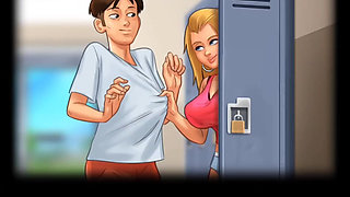 HORNY GIRLFRIEND GET FUCKED IN THE LOCKER - SUMMERTIME SAGA