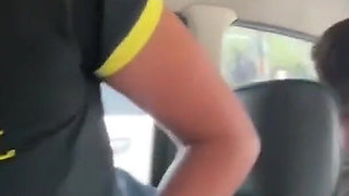 Sucked Her Stepson While the Cuckold Was Driving