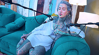 I talk about G - Grattitude- ASMR podcast SFW talking goth skinny girl dreadlocks tattoo model inked girl