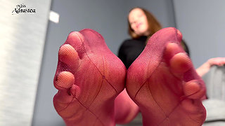 Worship My Fragrant Feet and Cum on My Countdown! - Pantyhose Domination with Foot Worship, and JOI with Miss Adrastea