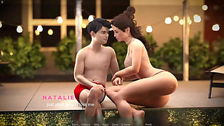 Mist of Her Body Natalie Having Fun in Swimming Pool