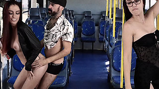 College student being tapped by stranger on the bus!