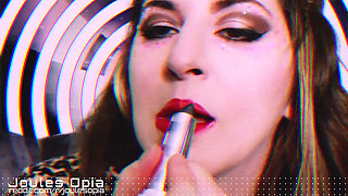 Plexiglass Kisses Lipstick Fetish Asmr