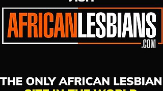 African Lesbos Gobbling Cootchie And Ravaging Rigid With Wire-on