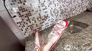 My Hot Neighbor Seduced Me and I Ended up Eating Her Out in the Apartment Kitchen