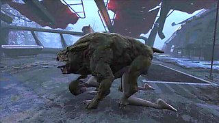 Cute Anime Hentai: Fallout 4 Monster Fuck in the Crash Lair