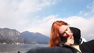 Amateur brunette teen blowjob and cumshot