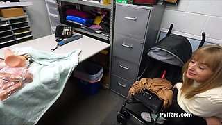 Raunchy babe busted with tons of stolen dildos