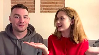 Shy College Girl Una Fairy Behind The Scenes BTS with Perfect Tits and Big Cumshot