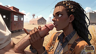 Ebony Siren's Wheatfield Temptation - Best Ebony XXX!