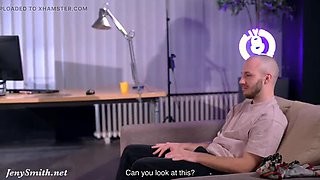 Hot Russian Therapist Undresses in Front of Patient - Stockings & High Heels