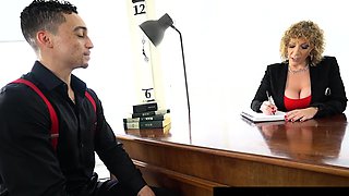 PAWG Boss Lady Sara Jay Face Fucks A Big Black Cock!