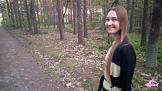 Beautiful nympho in the woods made me jism in her jaws