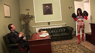 Slutty British ebony darling meets a handsome Hungarian porn actor