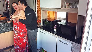 Surprise Fuck in the Kitchen with the Stepmother