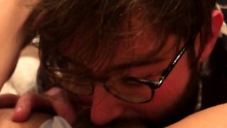 Amateur girlfriends licking in the kitchen