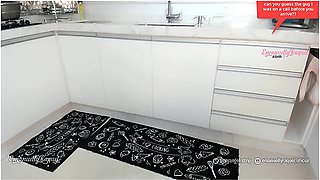 Sexy Cheating Wife Showing To Her Cuckold Husband How To Fuck With His Bbc Friend In The Kitchen