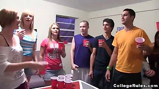 Watch as teen girls get wild at a wild party with tight stripping, group sex, and busty college babes