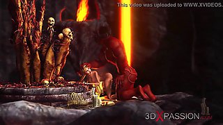 Inferno. hot porno in hell. satan fucks hard a young stunning woman