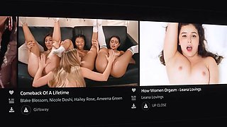 ADULT TIME - Sky Wonderland Fingers Herself Thinking She s Alone Until She Catches Roommate Watching: Porn