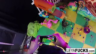 Leya Falcon feeds her BBC Anal creampie to her chicken cuck