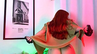 Amateur striptease and Solo masturbation