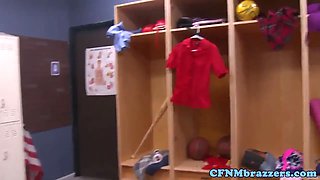 Cfnm pornstar cheerleaders get a facial cumshot