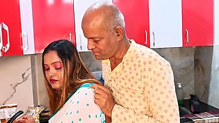 Indian Elderly Stepfather Hardcore Sex with Daughter-in-Law Video