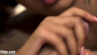 Grandpa fingers teen ass and fucks her tight pussy hard