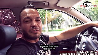 German Skinny Redhead Teen Pick up for Outdoor Sex