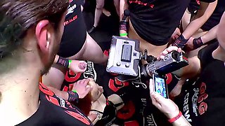 Horny cougar Dirty Mary gets wild with a gang bang and gives pleasure to multiple partners