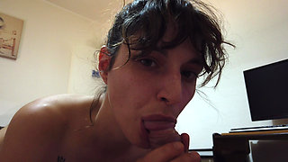 POV Blowjob Delicious Tongue Game in His Cocoon