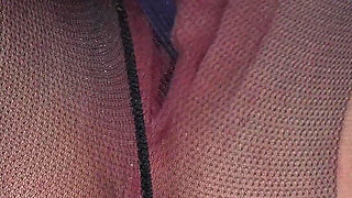 Naughty Teen Intern Secretary Sheer Pantyhose Masturbation