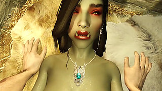 3D Orc Milf decides to fuck a human outlander Hentai