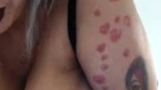 Big boob brunette masturbates on webcam