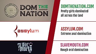 Anal slave teen dominated by cock and strapon