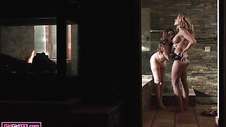 Leana Lovings and Taylor Vixxen are fucking with a nice shared sex toy