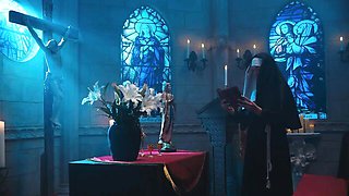 Impeccable Shelena and Vixi Rafi's nun sex movie
