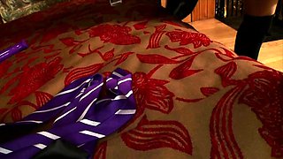 Erotic blondie taking a huge cock