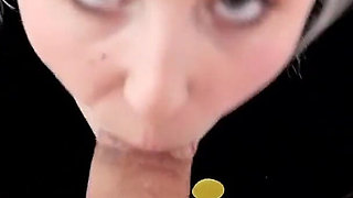 19 year old Brittney Cooper first time no hands blowjob and cum swallow - Wow! A++
