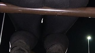 Real amateur couple outdoor ass fuck and anal creampie in hd