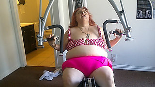 Big Beauty Nurse Vicki Is Exercising in the Gym Part 1