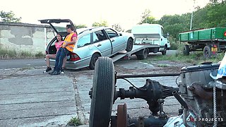 Dirty Whore Francys Belle Pays With Outdoors Sex