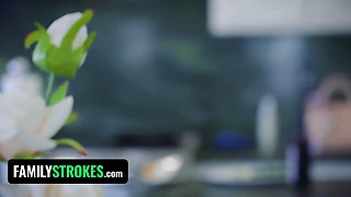 Familystrokes - Big Assed huge boobed step-mother gives teenie stepdaughter and ebony son-in-law a sex lesson