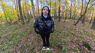 Horny 18 Years Old Schoolgirl Got Lost in the Forest I Fuck Her Hard in All Holes