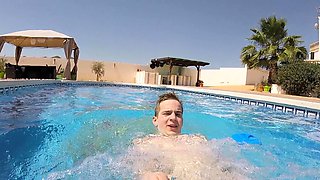 Hot Taylor Blaze Films Himself Jacking Off By The Pool